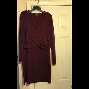 Maroon Midi Dress